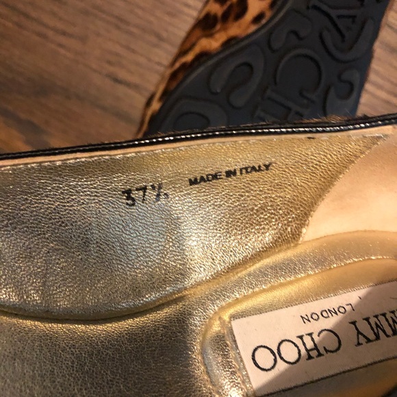 JIMMY CHOO Leopard pony patent-leather ballet flat - Picture 3 of 11